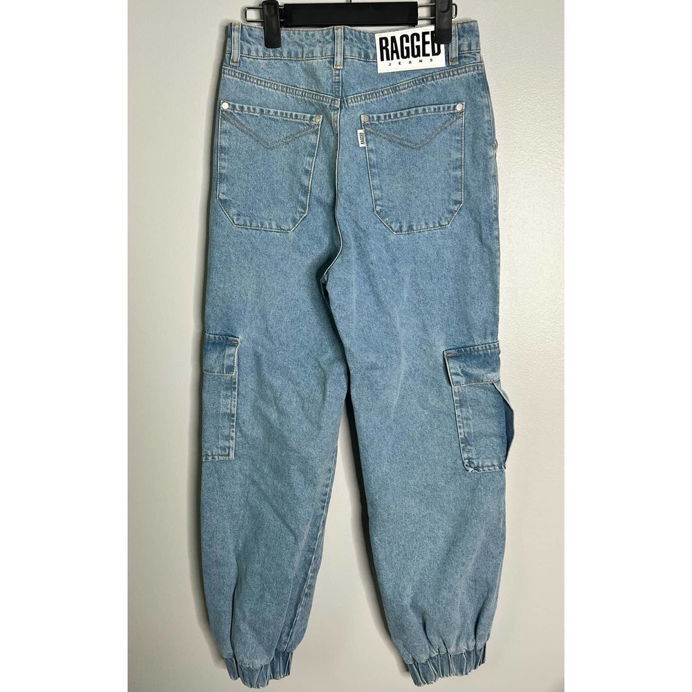 The Ragged Priest Light Blue Cargo Boyfriend Jeans - Picture 5 of 8